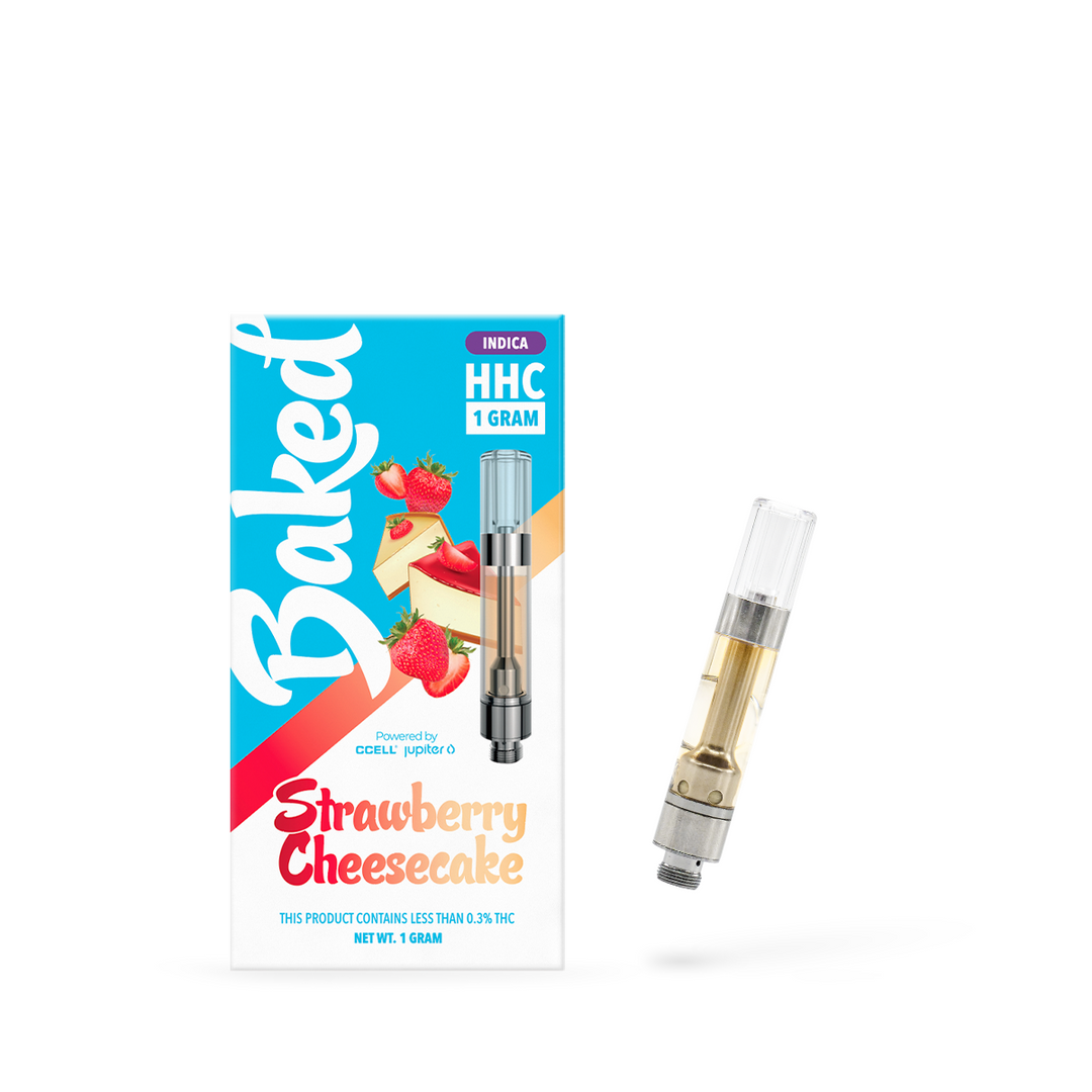 1 Gram HHC Vape Cartridge - Strawberry Cheesecake | Indica – Baked HHC