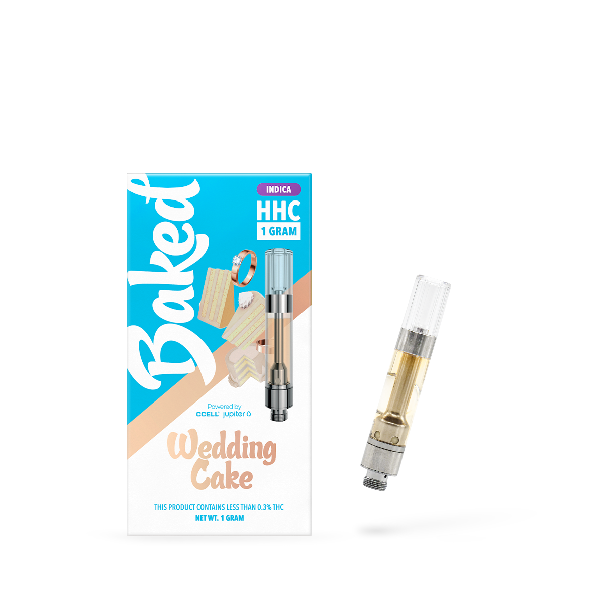 1 Gram HHC Vape Cartridge - Wedding Cake | Indica