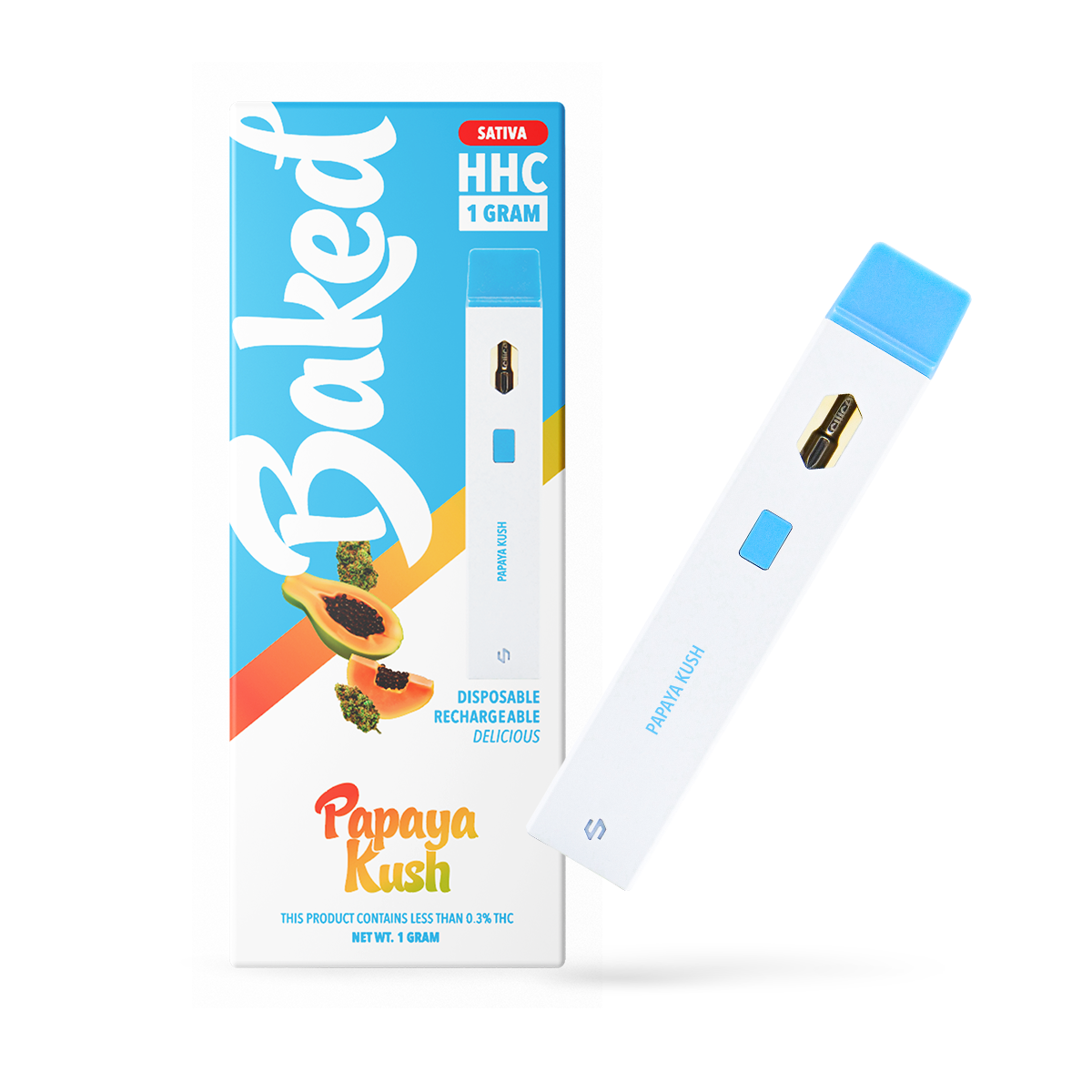 1 Gram HHC Vape Pen - Papaya Kush | Sativa