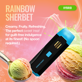 Delta-8 THC Hybrid Disposable Vape Pen Rainbow Sherbet Baked 3 Gram 