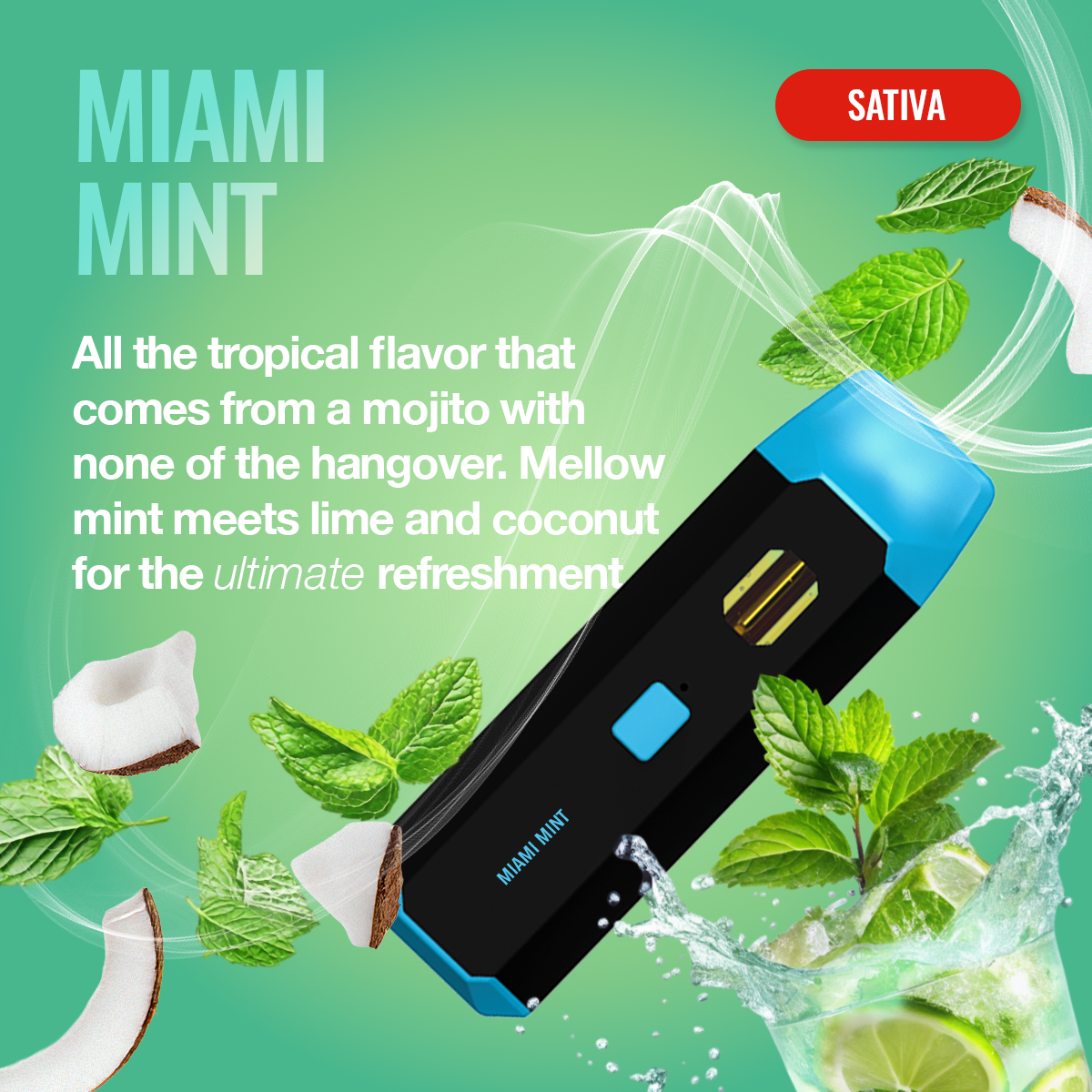 Miami Mint - Sativa THCp Vape
