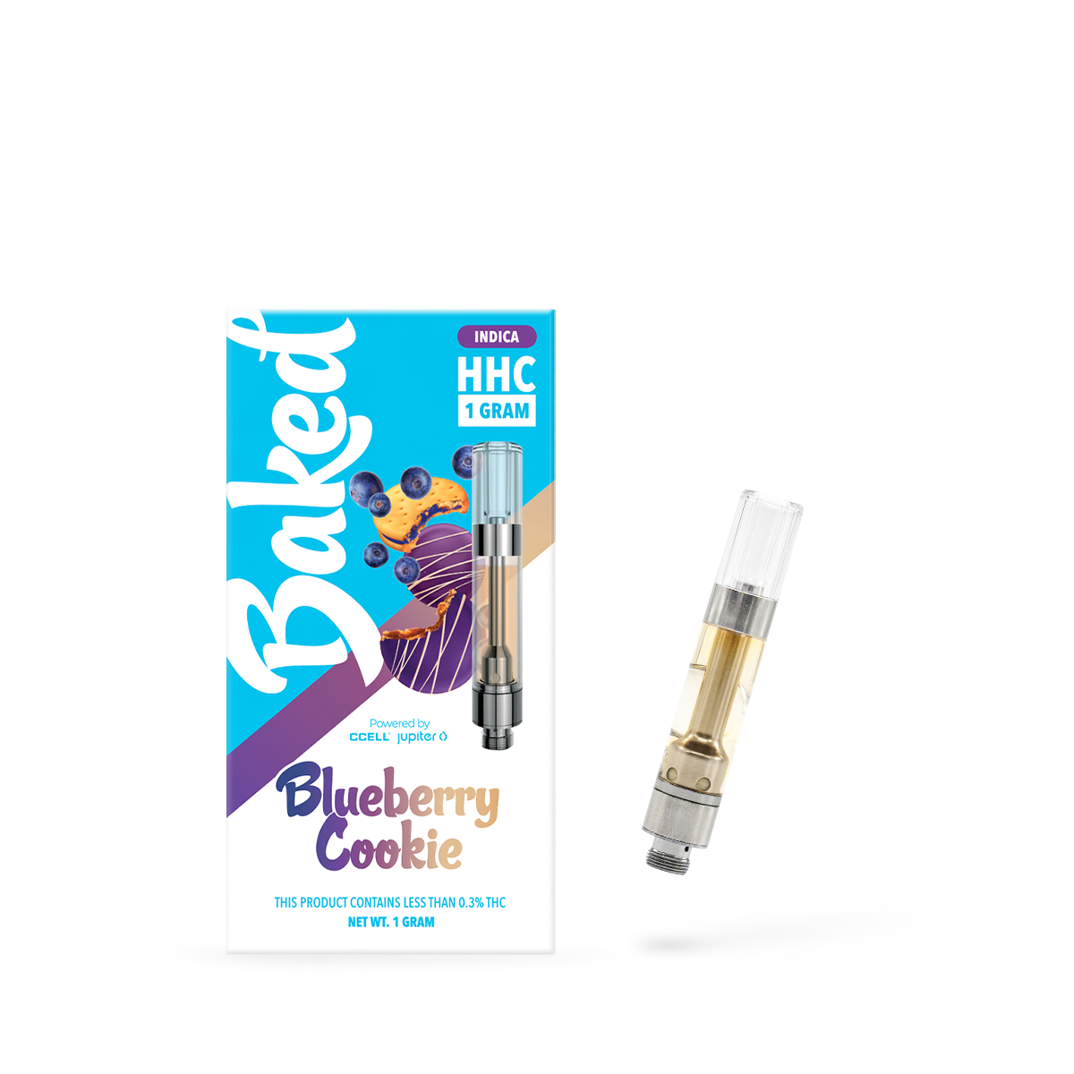 HHC Carts - Baked Blueberry Cookie HHC Vape Cart  -  1 gram HHC Vape Cartridge