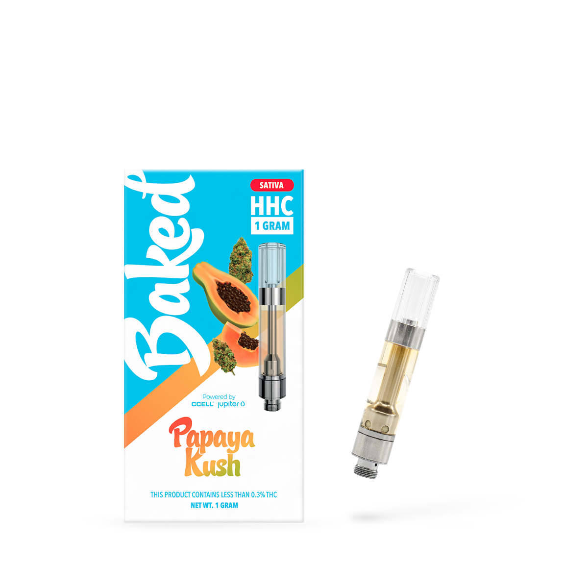 HHC Carts - Baked Papaya Kush HHC Vape Cart  -  1 gram HHC Vape Cartridge
