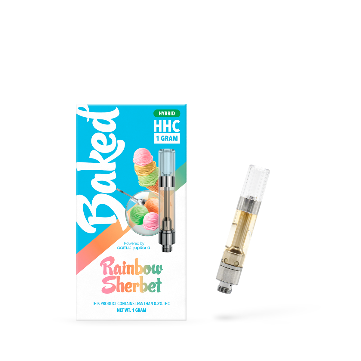 1 Gram HHC Vape Cartridge - Rainbow Sherbet