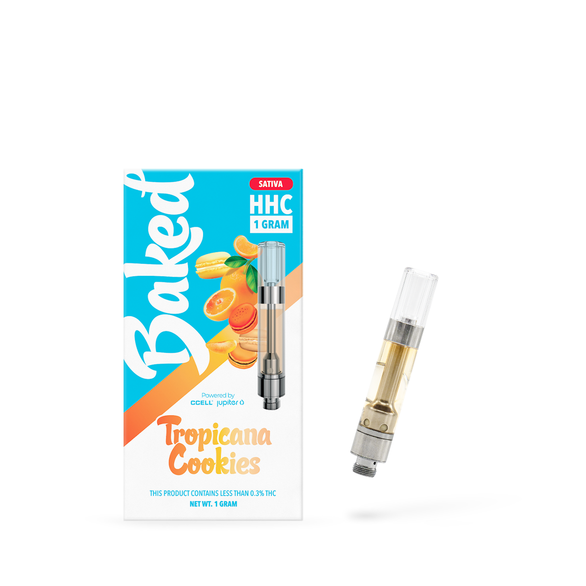 HHC Carts - Baked Tropicana Cookies THC Vape Cart  -  1 gram HHC Vape Cartridge