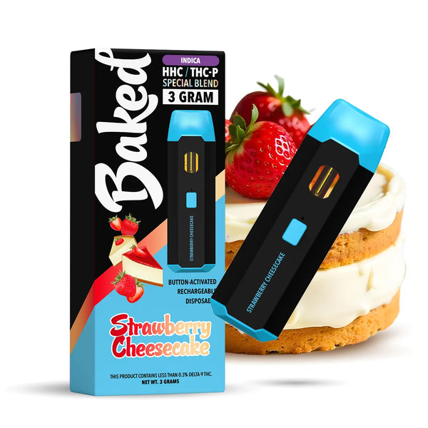 3 Gram THC-P Vape Pen | Strawberry Cheesecake - Indica  Baked HHC